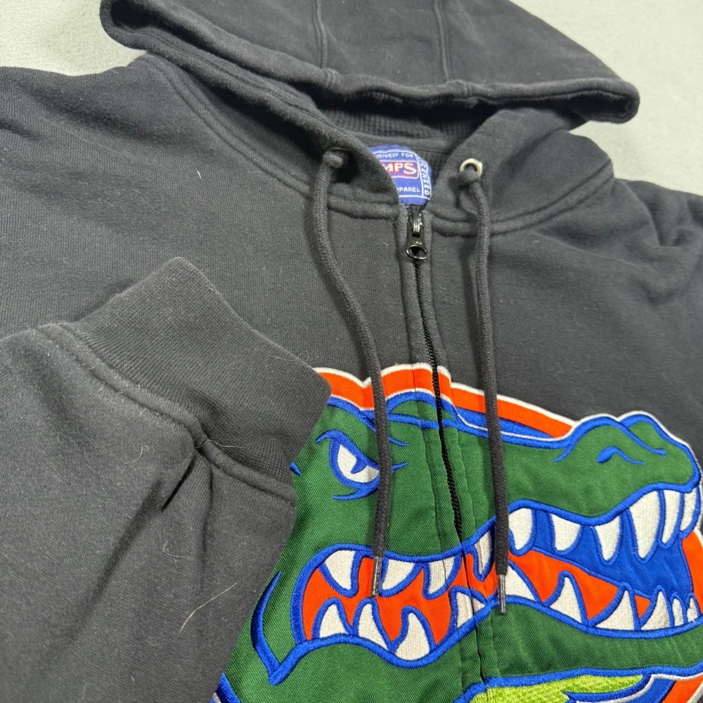 Y2K Florida Gators Albert Embroidered Full Zip Hoodie Black Champs Mens M